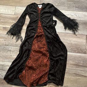 Girls Halloween Costume Size 8 Medieval Style Princess Black / Red